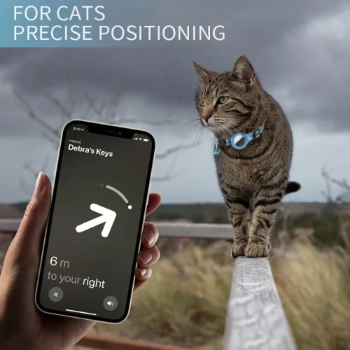 Cat GPS Tracker Collar Waterproof Anti-Lost Pet Tracker Bluetooth Locator