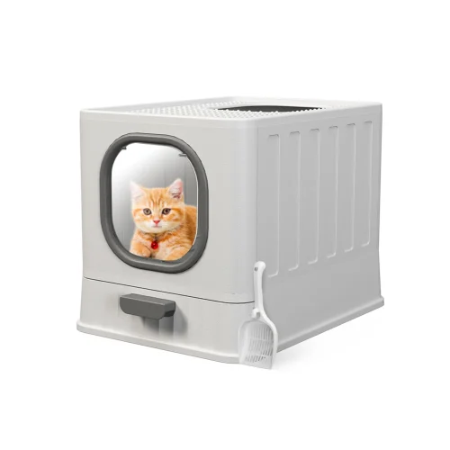 Covered Litter Box with Top Entry,  Hidden Cat Litter Box